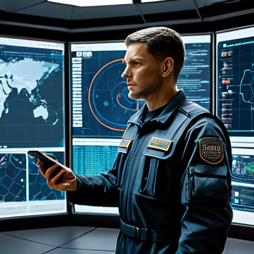 Home 4 A professional individual in a modest, high-tech, and fully enclosed tactical suit, intently viewing a critical alert displayed on a secure mobile device. A holographic notification interface floats subtly in the air, emphasizing urgency. The setting is a clean, modern command center within a fortified, post-apocalyptic base, with strategic maps and resource indicators subtly visible on background screens. The atmosphere conveys strategic importance and a need for immediate reaction. The individual's pose is natural and focused, demonstrating perfect anatomy and correct proportions. safe for work, appropriate content, fully clothed, professional dress, perfect anatomy, correct proportions, natural pose, well-formed hands, proper finger count, natural body proportions, high-quality digital illustration, professional photography, cinematic lighting, family-friendly.