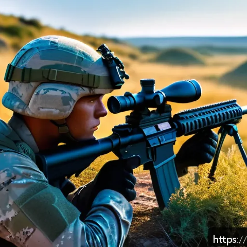 에이지오브제트 고급 병력 사용법 - A detailed battlefield scene featuring an elite sniper unit positioned in open terrain at dawn, wear...