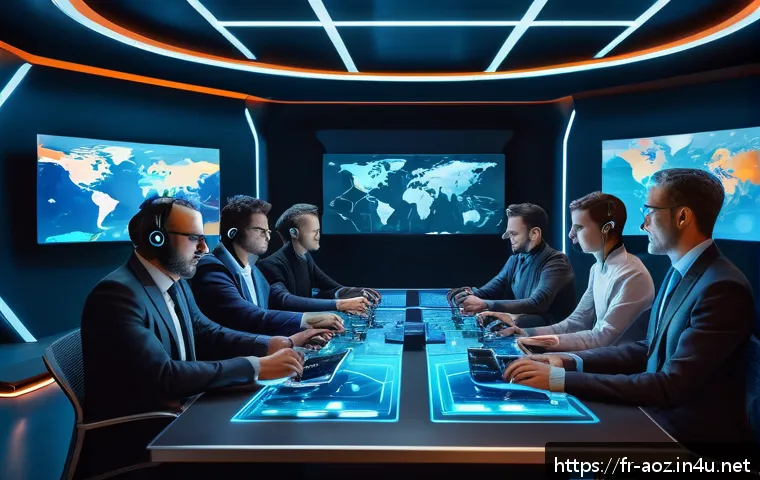 에이지오브제트 글로벌 연맹 활동 - A vibrant and dynamic gaming alliance war room scene, featuring a diverse group of strategic players...